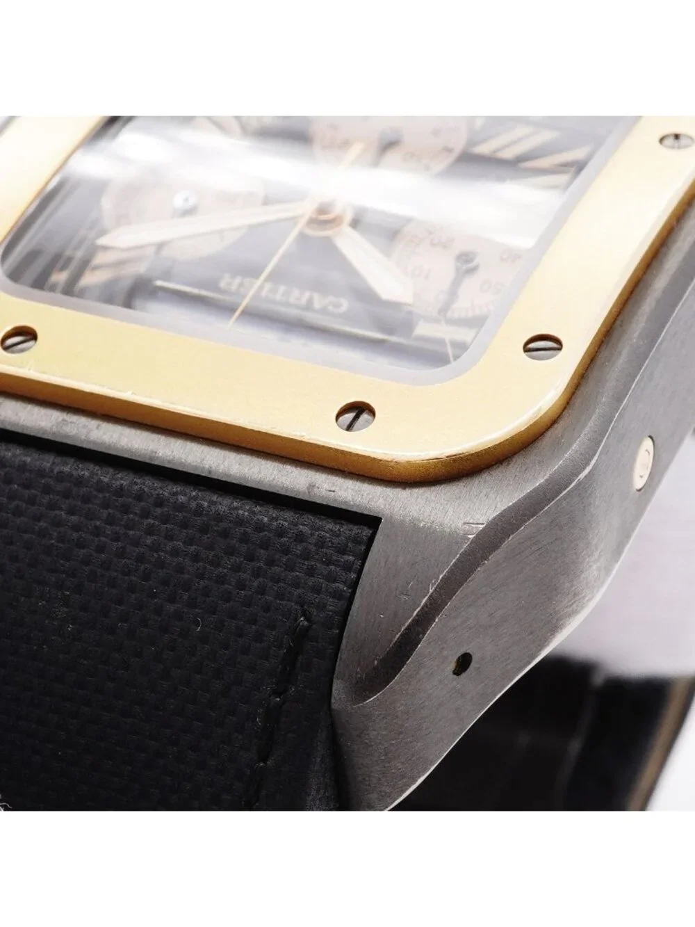 Cartier Santos 100 XL Chronograph Black Dial Watch